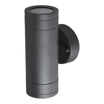 Зовнішній настінний світильник OLIMP 1 2xGU10/35W чорний IP44