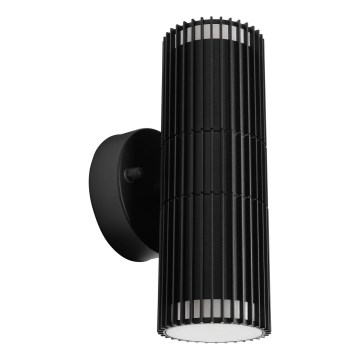Зовнішній настінний точковий світильник LANTHEA 2xGU10/11W/230V IP44 чорний