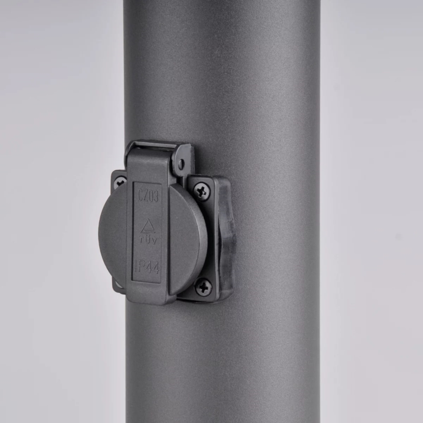Зовнішній світильник з розеткою DALLAS 1xE27/12W/230V IP44 антрацит
