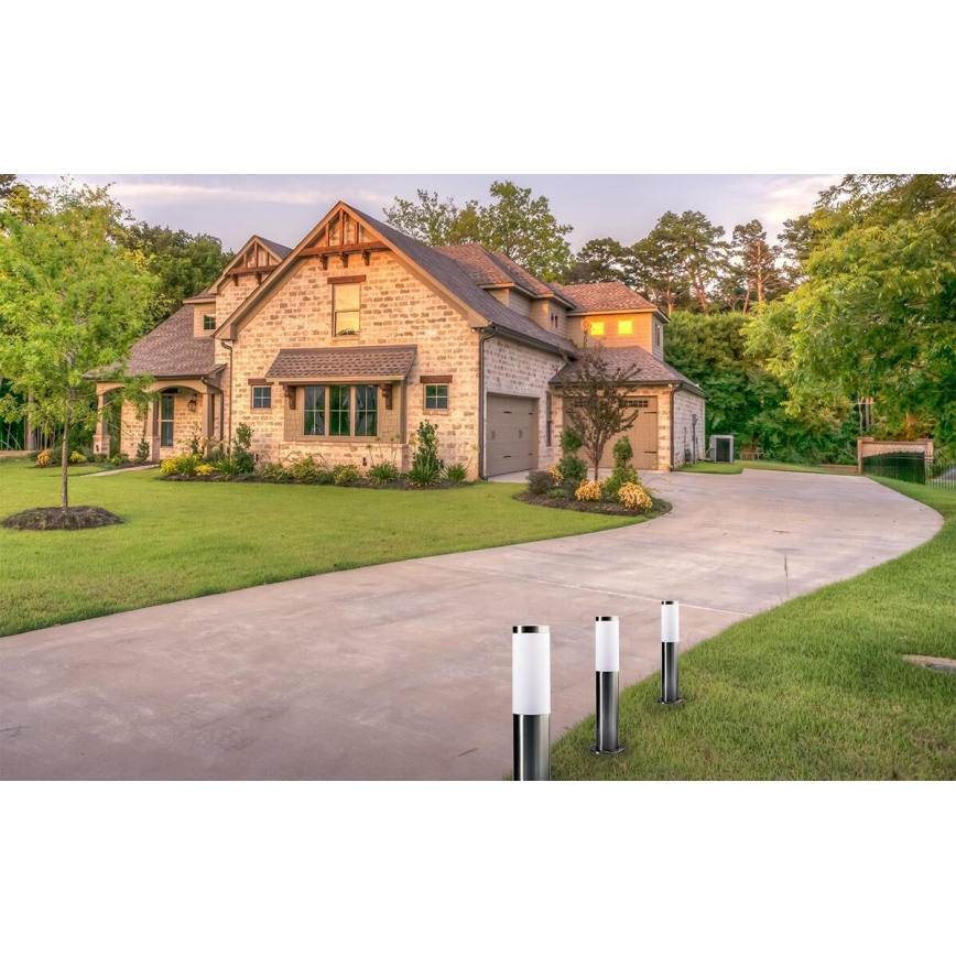 Зовнішній світильник LIVIA 1xE27/10W/230V, 45 см, IP44, сріблястий