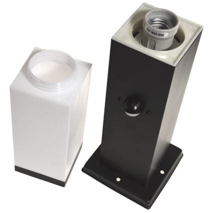 Зовнішній світильник з датчиком SOPPA 1xE27/60W/230V IP44 45 см чорний