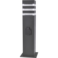 Зовнішній світильник зі розеткою TEKSAS 1xE27/20W/230V 44 cm IP44 антрацит