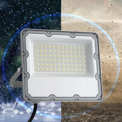 Зовнішній світлодіодний прожектор LED/100W/230V 4500K IP65 сірий