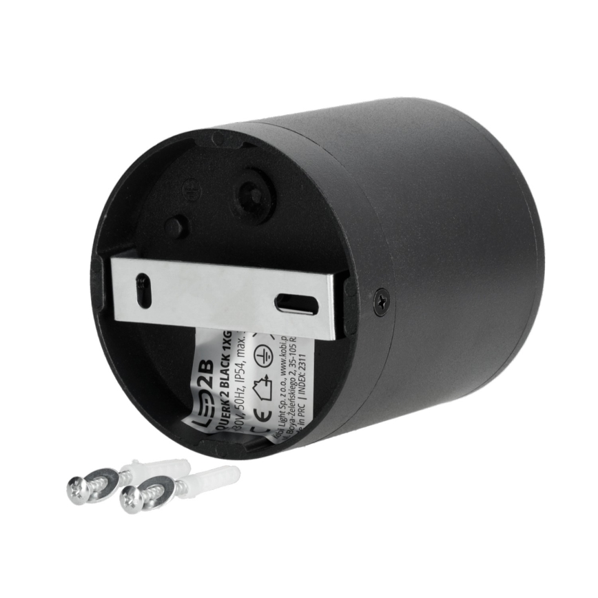 Зовнішній точковий світильник 1xGU10/35W/230V IP54 круглий чорний