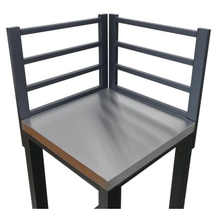 Зовнішній кутовий модуль 47×47×123 см, чорний/нержавіюча сталь