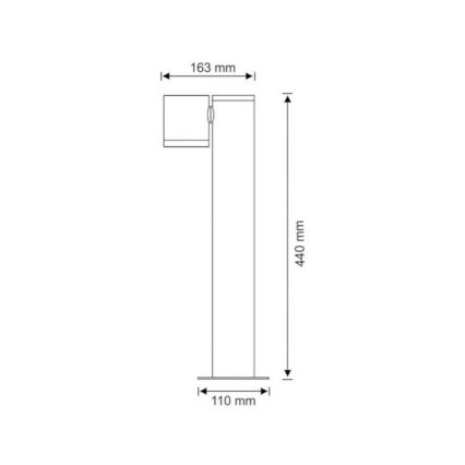 Зовнішня лампа PINO 1xGU10/10W/230V IP44 44 см