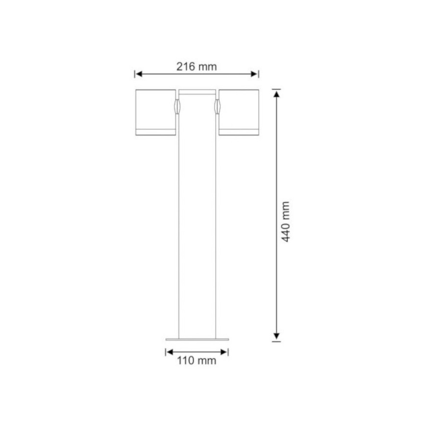 Зовнішня лампа PINO 2xGU10/10W/230V IP44 44 см