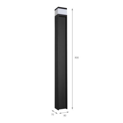 Зовнішня лампа VESPER 1xG9/5W/230V IP44 80 см чорна