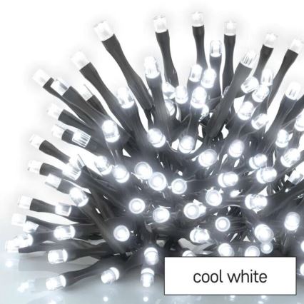 Зовнішня LED-гірлянда 100 LED/10 м IP44, холодне біле світло