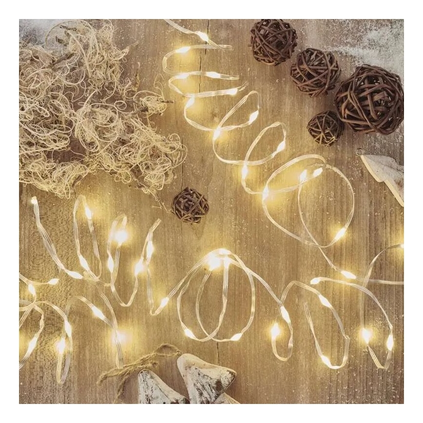 Зовнішня LED-гірлянда, 120 LED / 17 м, IP44, теплий білий