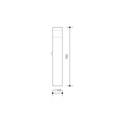 Зовнішня сенсорна лампа GARD 1xE14/60W/230V IP44