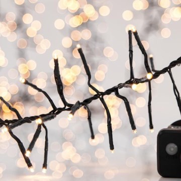 Зовнішня світлодіодна різдвяна гірлянда КЛАСТЕР 588 світлодіодів/8 режимів 8,5 м IP44 теплий білий