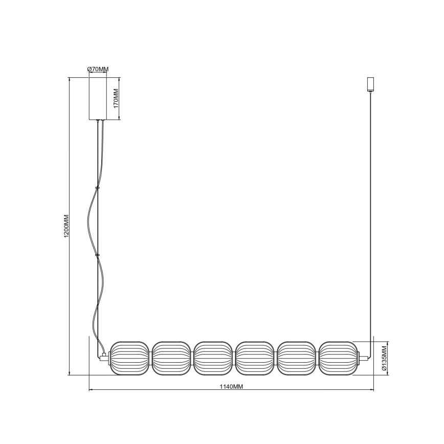 Zuma Line - LED люстра на тросі LED/50W/230V золота