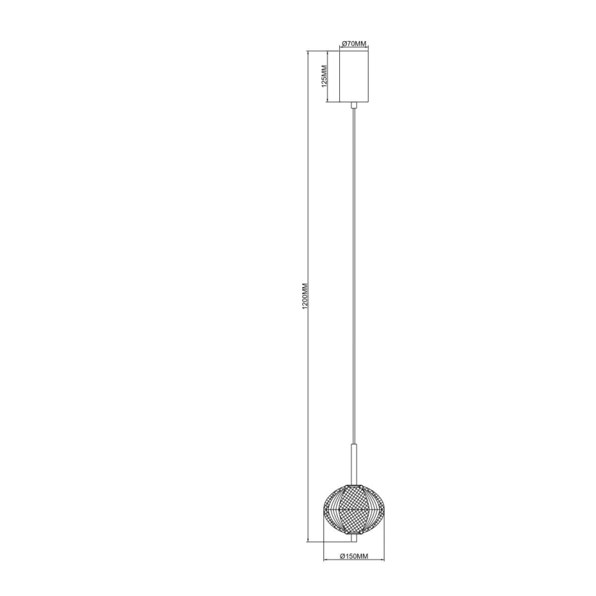 Zuma Line - LED-люстра на тросі LED/6,5W/230V золота