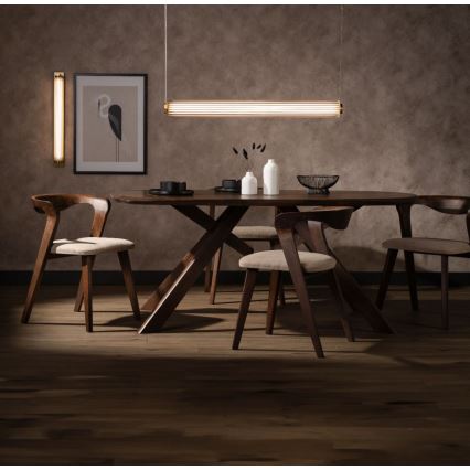 Zuma Line - LED люстра на тросі з регульованою яскравістю LED/39W/230V 2700-6500K золота + пульт дистанційного керування