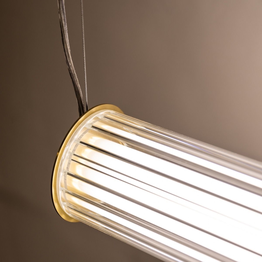 Zuma Line - LED люстра на тросі з регульованою яскравістю LED/39W/230V 2700-6500K золота + пульт дистанційного керування