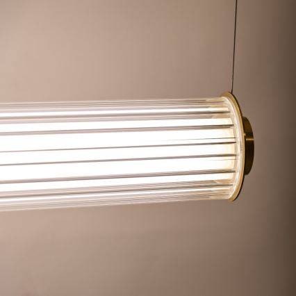 Zuma Line - LED люстра на тросі з регульованою яскравістю LED/39W/230V 2700-6500K золота + пульт дистанційного керування