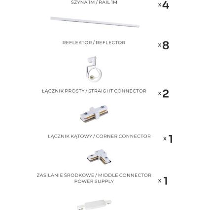 Zuma Line - Точковий світильник для трекової системи 8xGU10/15W/230V білий
