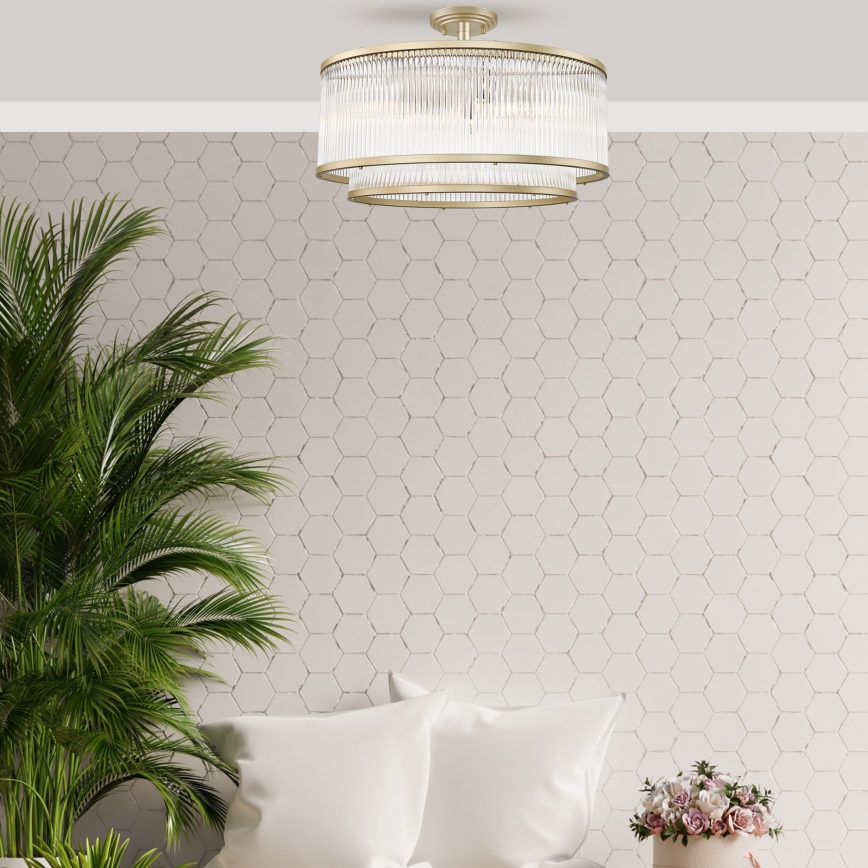 Zuma Line - Накладна люстра 6xE14/60W/230V латунна