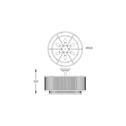 Zuma Line - Накладная люстра 6xE14/60W/230V латунь