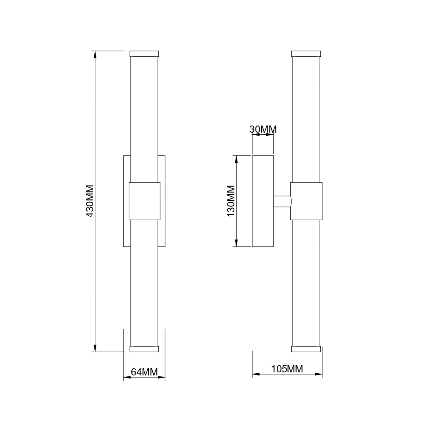 Zuma Line - латунный LED настенный светильник LED/8 Вт/230 В