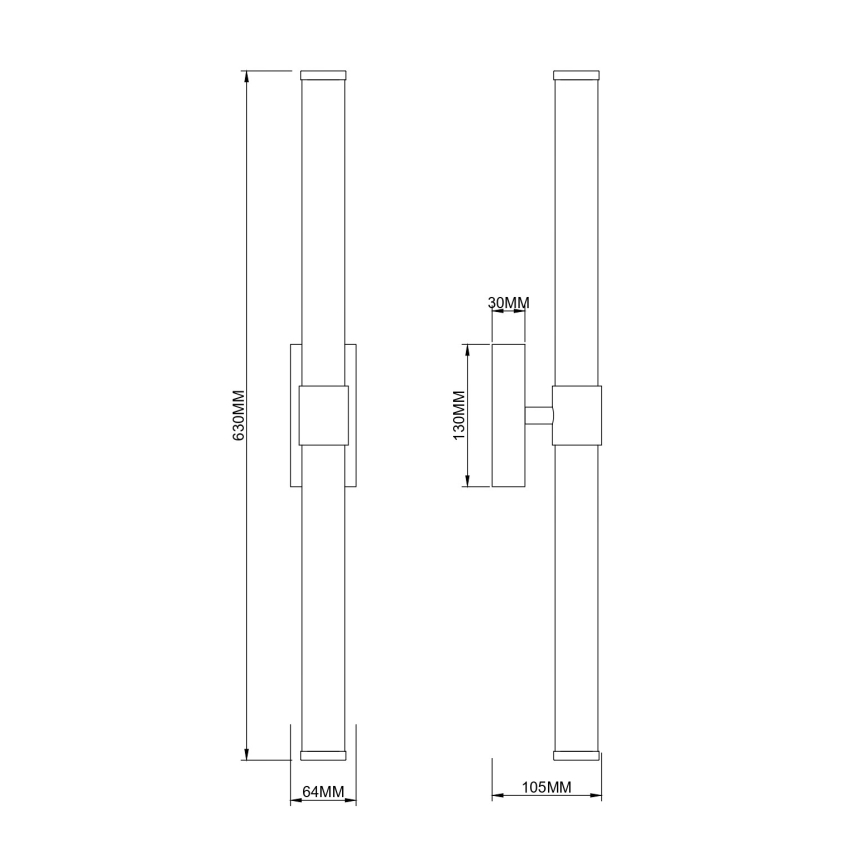 Zuma Line - LED Настенный светильник LED/12 Вт/230 В латунь