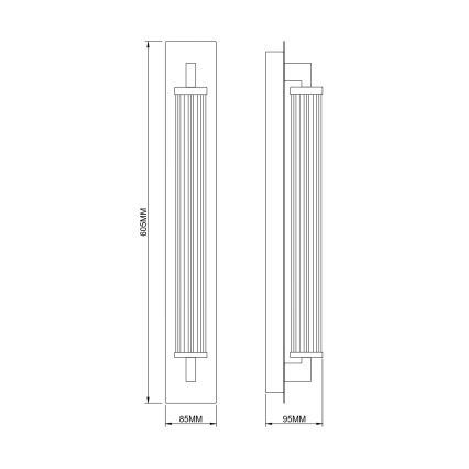 Zuma Line - LED настінний світильник LED/13W/230V золотистий