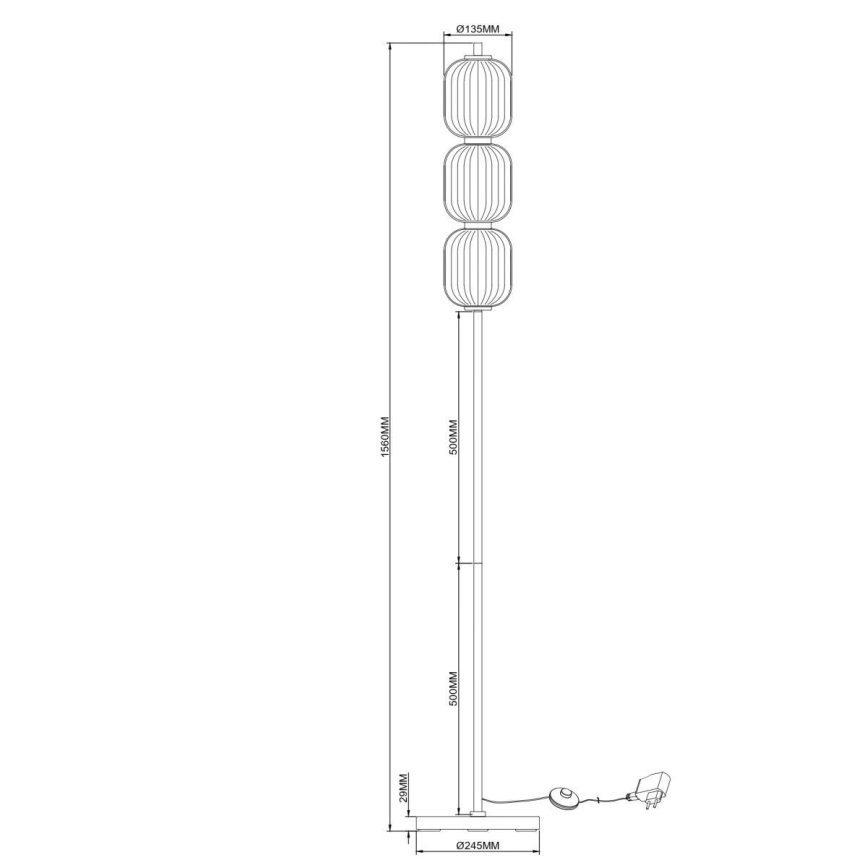 Zuma Line - LED підлогова лампа LED/20W/230V золота