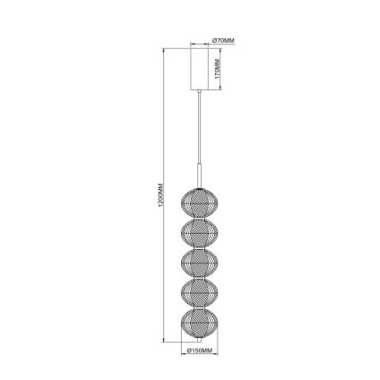 Zuma Line - LED люстра на тросі LED/30W/230V золота