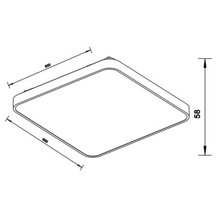 Zuma Line - Стельовий LED світильник LED/60W/230V глянцевий хром