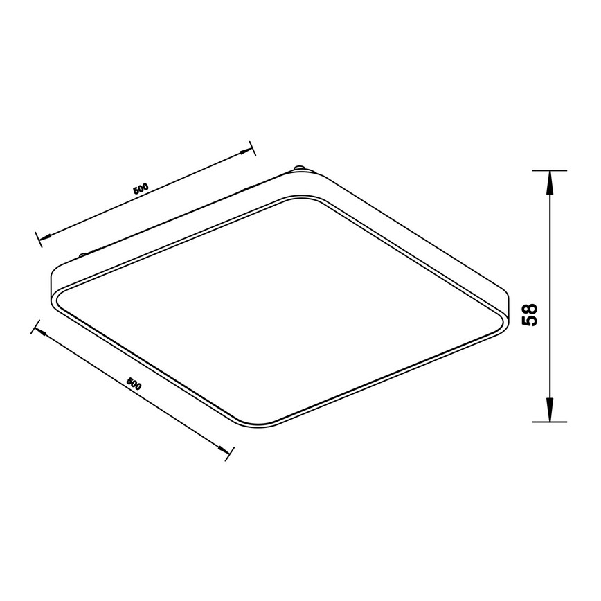 Zuma Line - Стельовий LED світильник LED/60W/230V глянцевий хром