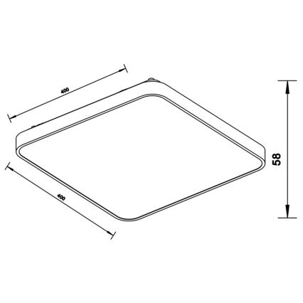 Zuma Line - Стельовий LED світильник LED/40W/230V глянцевий хром