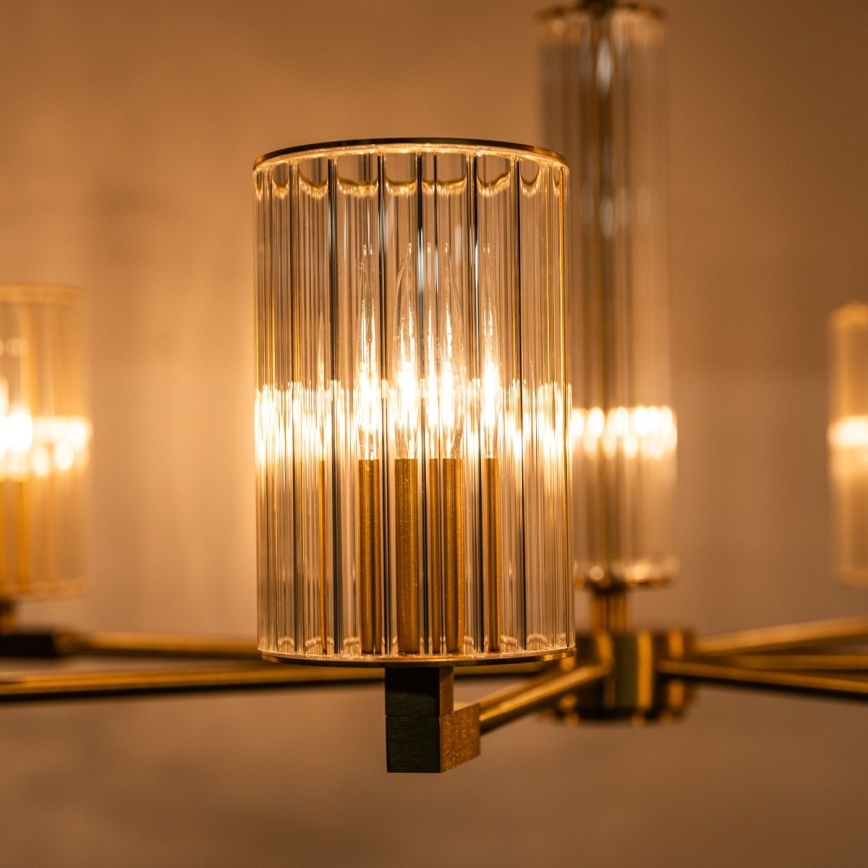 Zuma Line - Люстра на штанзі 7xE14/7W/230V золота