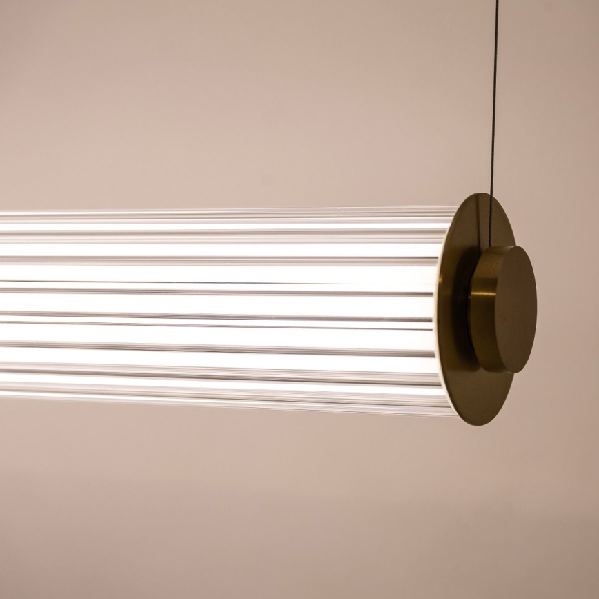 Zuma Line - Диммируемая светодиодная люстра на тросе LED/39W/230V 2700-6500K золотая + пульт дистанционного управления