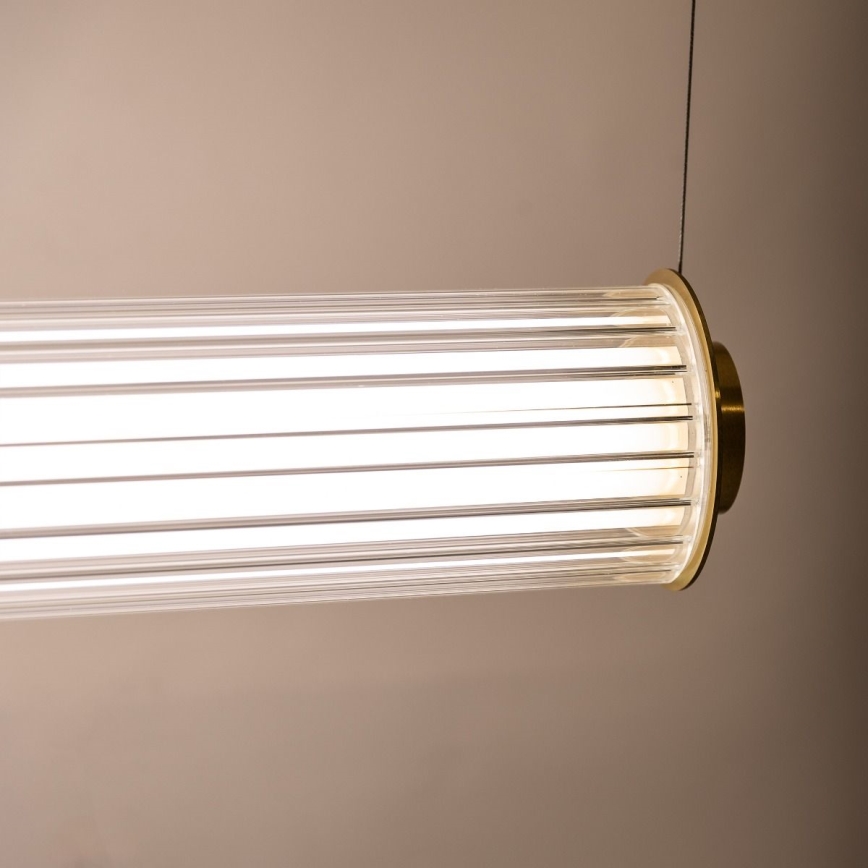 Zuma Line - Диммируемая светодиодная люстра на тросе LED/39W/230V 2700-6500K золотая + пульт дистанционного управления