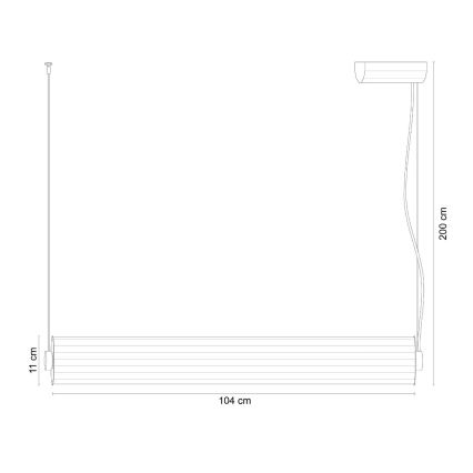 Zuma Line - Диммируемая светодиодная люстра на тросе LED/39W/230V 2700-6500K золотая + пульт дистанционного управления
