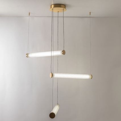 Zuma Line - LED затемнювана люстра на тросі LED/64W/230V 2700-6500K золота + пульт дистанційного керування
