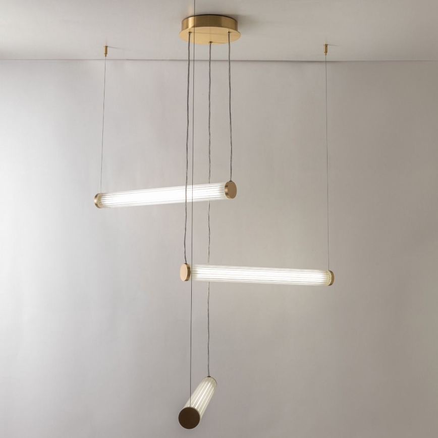 Zuma Line - LED затемнювана люстра на тросі LED/64W/230V 2700-6500K золота + пульт дистанційного керування