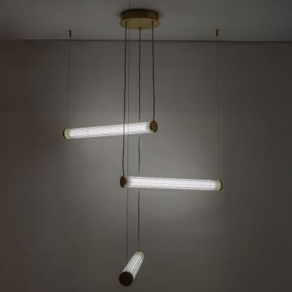 Zuma Line - LED затемнювана люстра на тросі LED/64W/230V 2700-6500K золота + пульт дистанційного керування