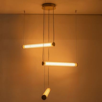 Zuma Line - LED затемнювана люстра на тросі LED/64W/230V 2700-6500K золота + пульт дистанційного керування