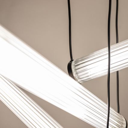 Zuma Line - Светодиодная диммируемая подвесная люстра на тросе LED/64W/230V 2700-6500K черная + пульт дистанционного управления