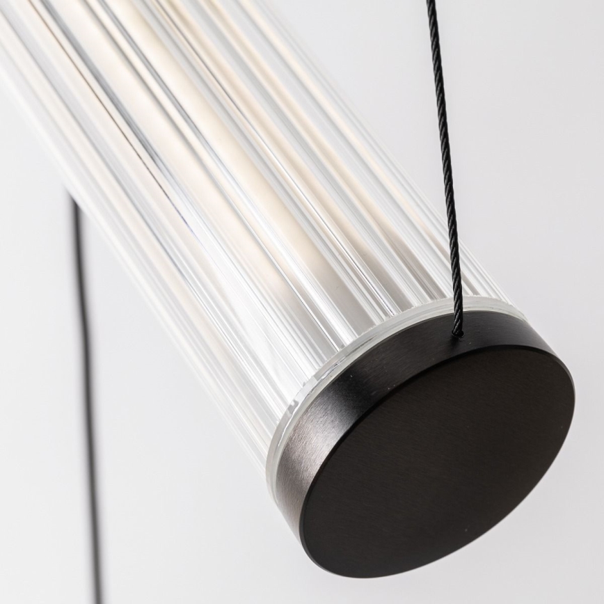 Zuma Line - LED люстра з регульованою яскравістю на тросі LED/64W/230V 2700-6500K чорна + пульт дистанційного керування