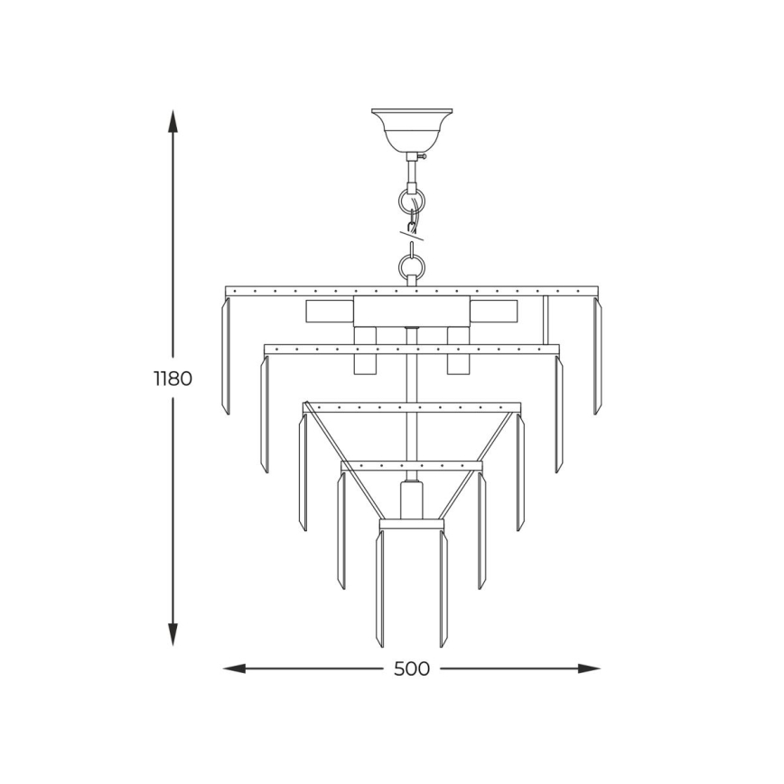 Zuma Line - Люстра на цепи 10xE14/40W/230V золотистый