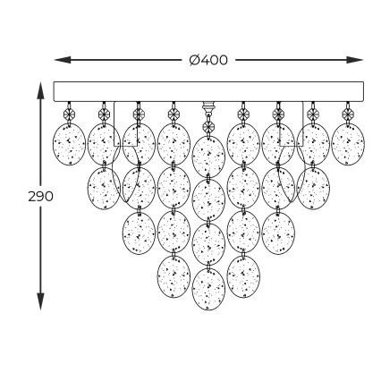Zuma Line - Пристельова люстра 5xE14/40W/230V глянцевий хром