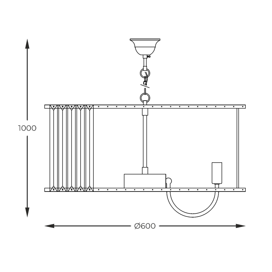 Zuma Line - Люстра на цепи 10xE14/40W/230V золотистый