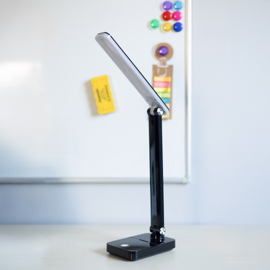 Zuma Line - LED Акумуляторна настільна лампа LED/8W/1200 mAh 3000/4500/6000K чорний