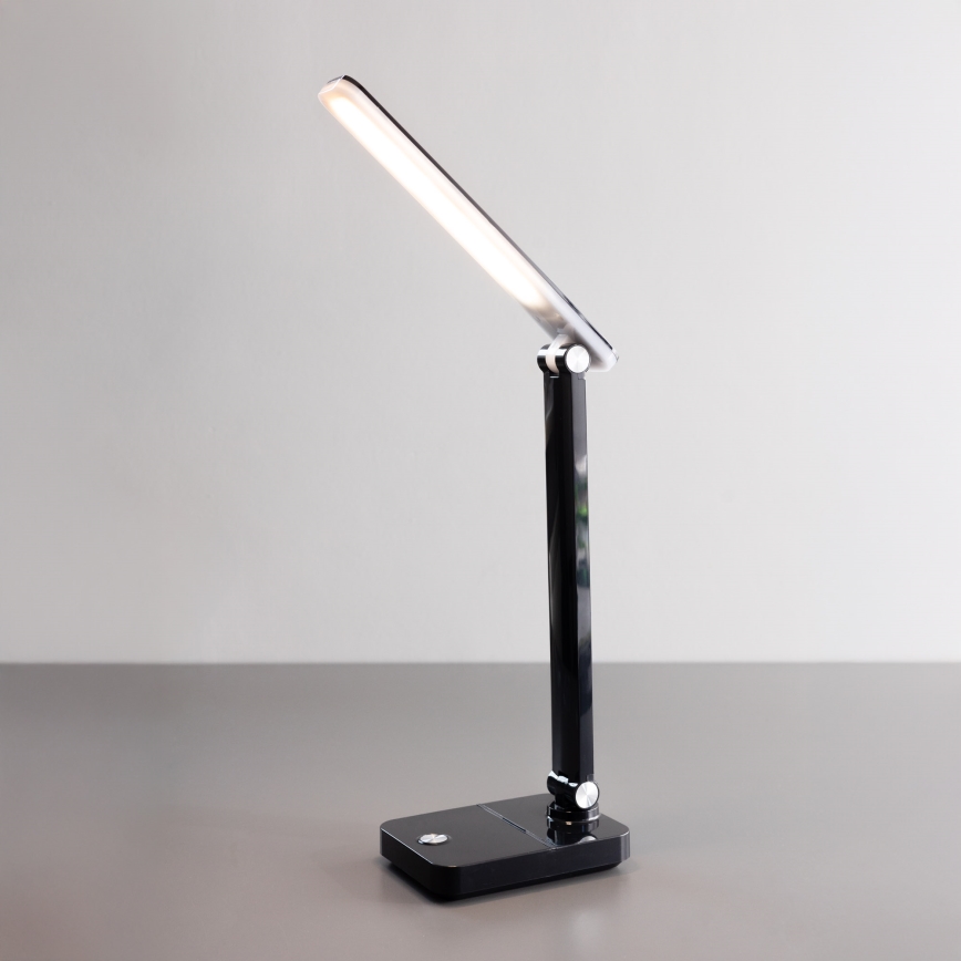Zuma Line - LED Акумуляторна настільна лампа LED/8W/1200 mAh 3000/4500/6000K чорний