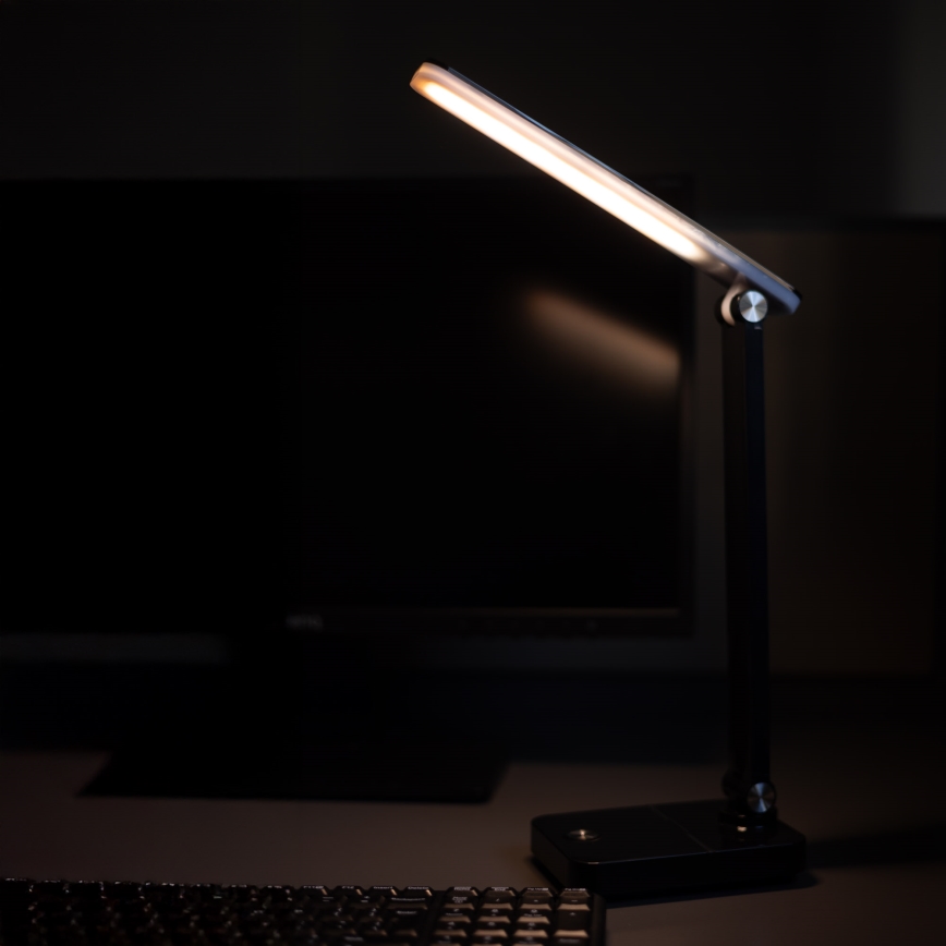 Zuma Line - LED Акумуляторна настільна лампа LED/8W/1200 mAh 3000/4500/6000K чорний