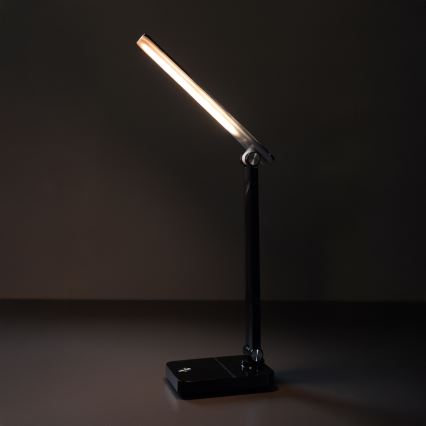 Zuma Line - Светодиодная аккумуляторная настольная лампа LED/8W/1200 mAh 3000/4500/6000K черный