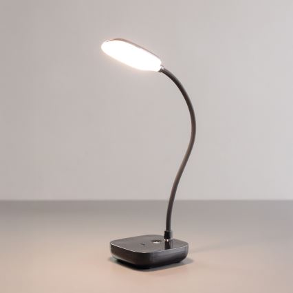 Zuma Line - LED Акумуляторна настільна лампа LED/7W/1200 mAh 3000/4500/6000K чорний